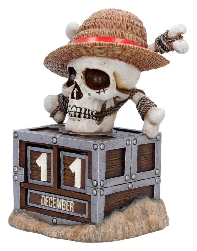 One Piece calendrier perpétuel Luffy Jolly Roger 16 cm