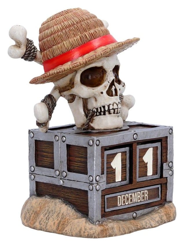 One Piece calendrier perpétuel Luffy Jolly Roger 16 cm