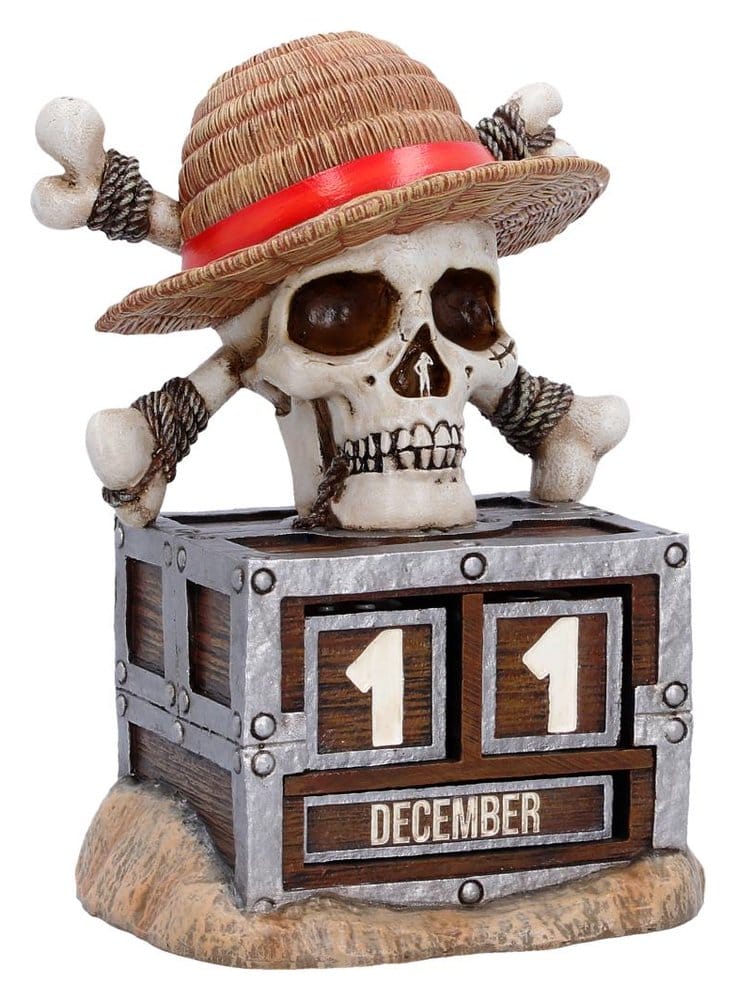 One Piece calendrier perpétuel Luffy Jolly Roger 16 cm