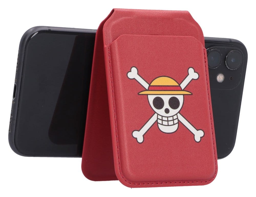 One Piece porte-cartes Luffy Jolly Roger (Red) 10 cm
