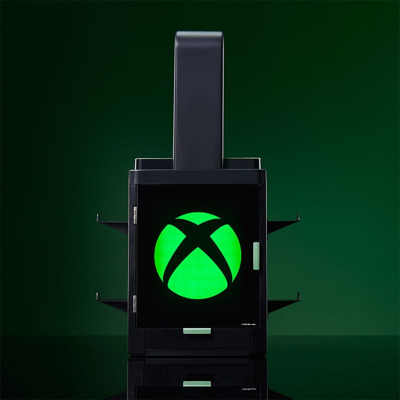 Numskull - Meuble de rangement lumineux inspiré du logo Xbox pour gamer