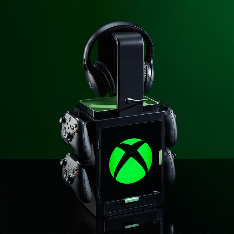 Numskull - Meuble de rangement lumineux inspiré du logo Xbox pour gamer