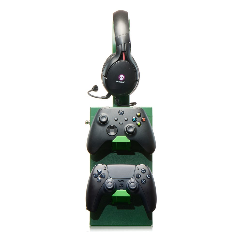 Numskull - Minecraft - Meuble de rangement de jeux inspiré du Creeper pour 4 manettes - 10 jeux - 1 casque