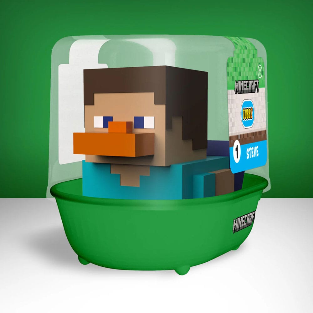 Numskull - TUBBZ Canard de bain - Minecraft - Steve (Première Édition) - 9cm