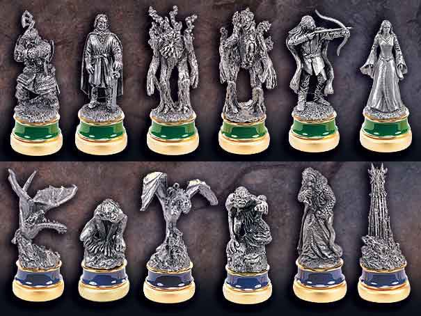 Le Seigneur des Anneaux set de pièces de jeu d´échecs Les Deux Tours