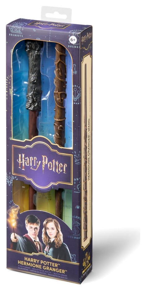 Harry Potter réplique Roleplay pack de 2 baguettes Harry Potter & Hermione Granger 31 cm
