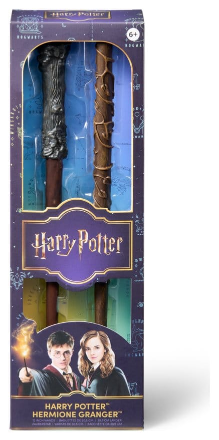 Harry Potter réplique Roleplay pack de 2 baguettes Harry Potter & Hermione Granger 31 cm