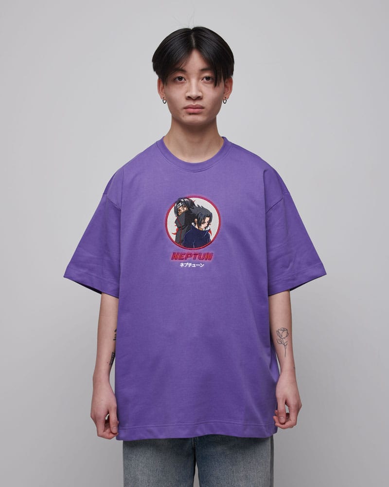 Naruto Shippuden T-Shirt Graphic Purple (L)