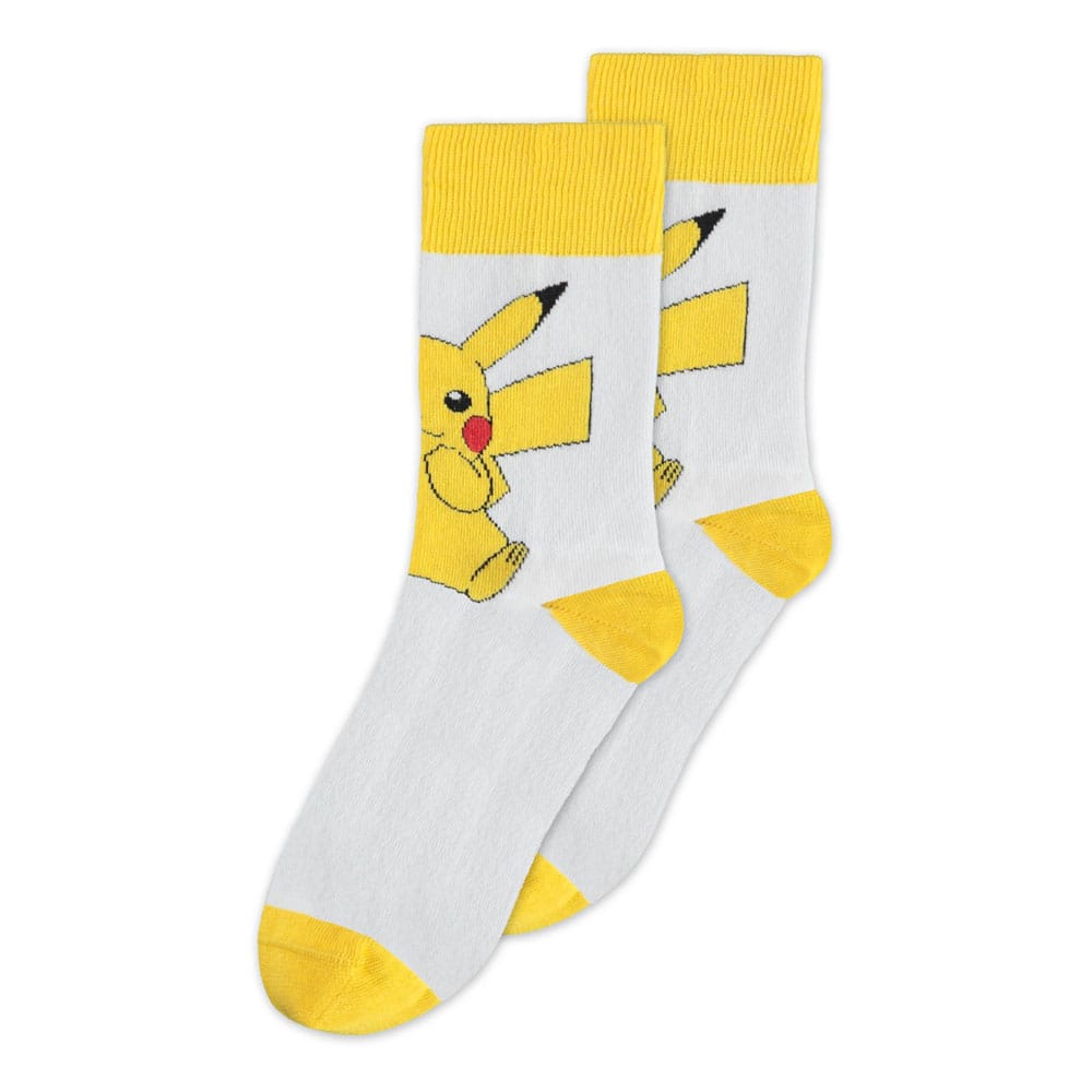 Pokémon - Paire de chaussettes "Pikachu" (Taille 39/42)