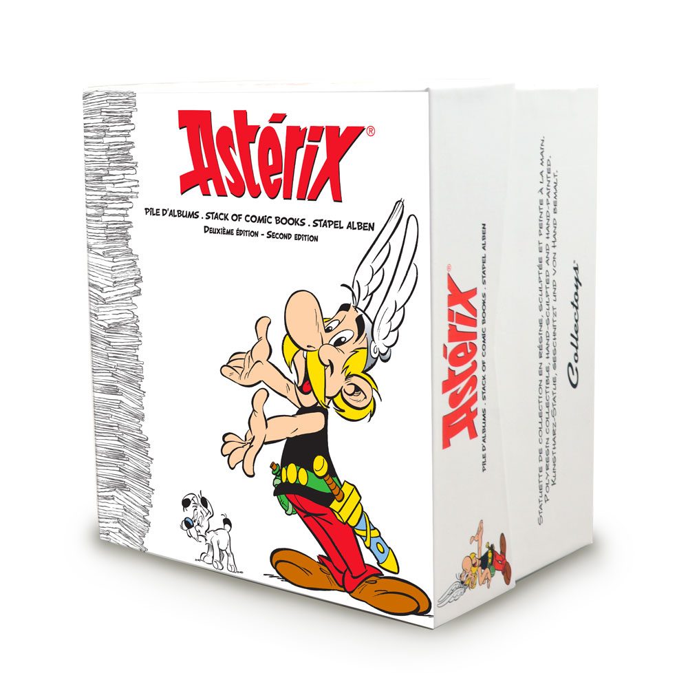 Asterix statuette Collectoys Asterix pile d'albums 2nd Edition 23 cm