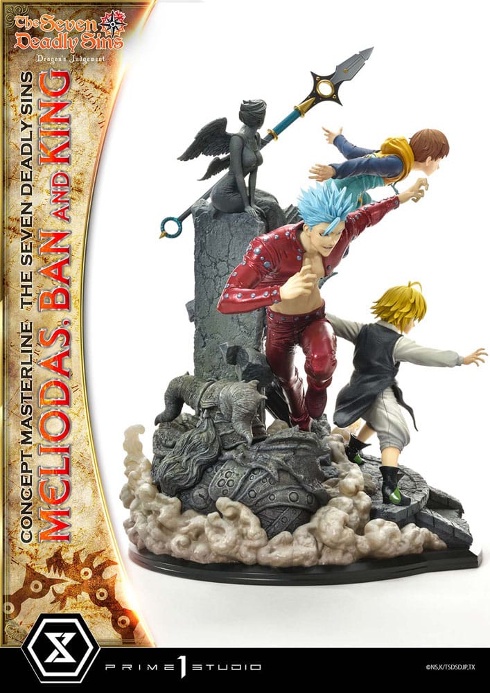 Seven Deadly Sins Concept Masterline Series statuette Meliodas, Ban and King 55 cm