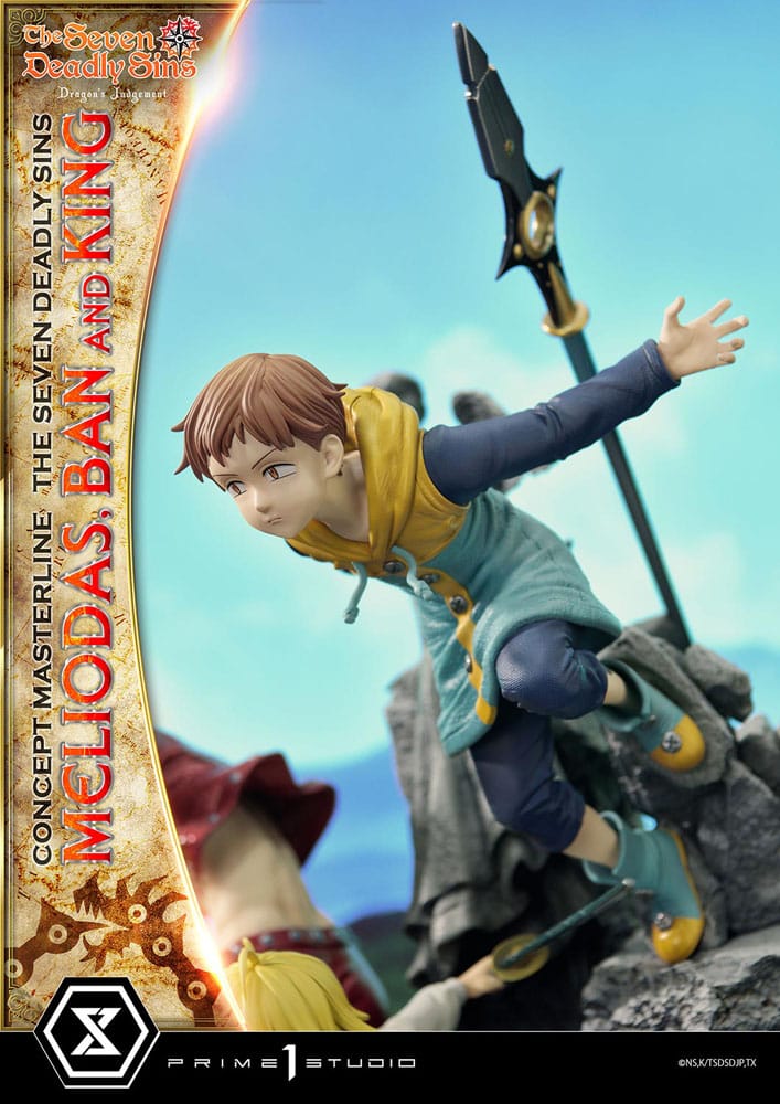Seven Deadly Sins Concept Masterline Series statuette Meliodas, Ban and King 55 cm