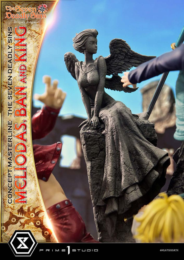 Seven Deadly Sins Concept Masterline Series statuette Meliodas, Ban and King 55 cm