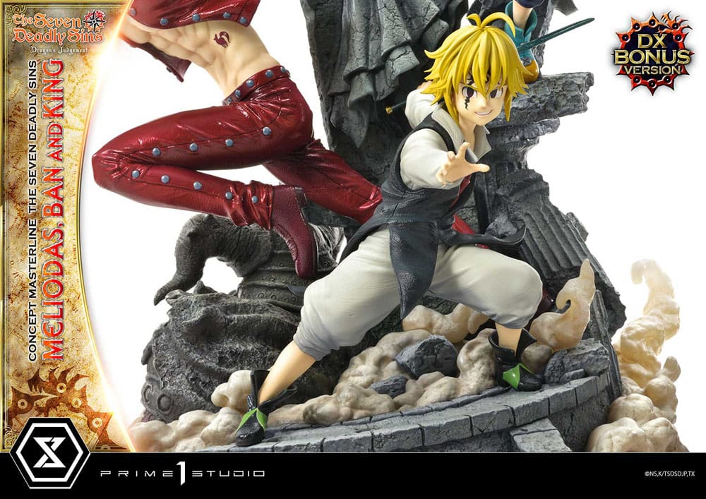 Seven Deadly Sins Concept Masterline Series statuette Meliodas, Ban and King Deluxe Bonus Version 55 cm