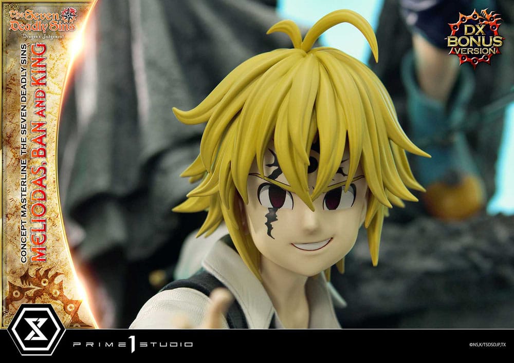 Seven Deadly Sins Concept Masterline Series statuette Meliodas, Ban and King Deluxe Bonus Version 55 cm