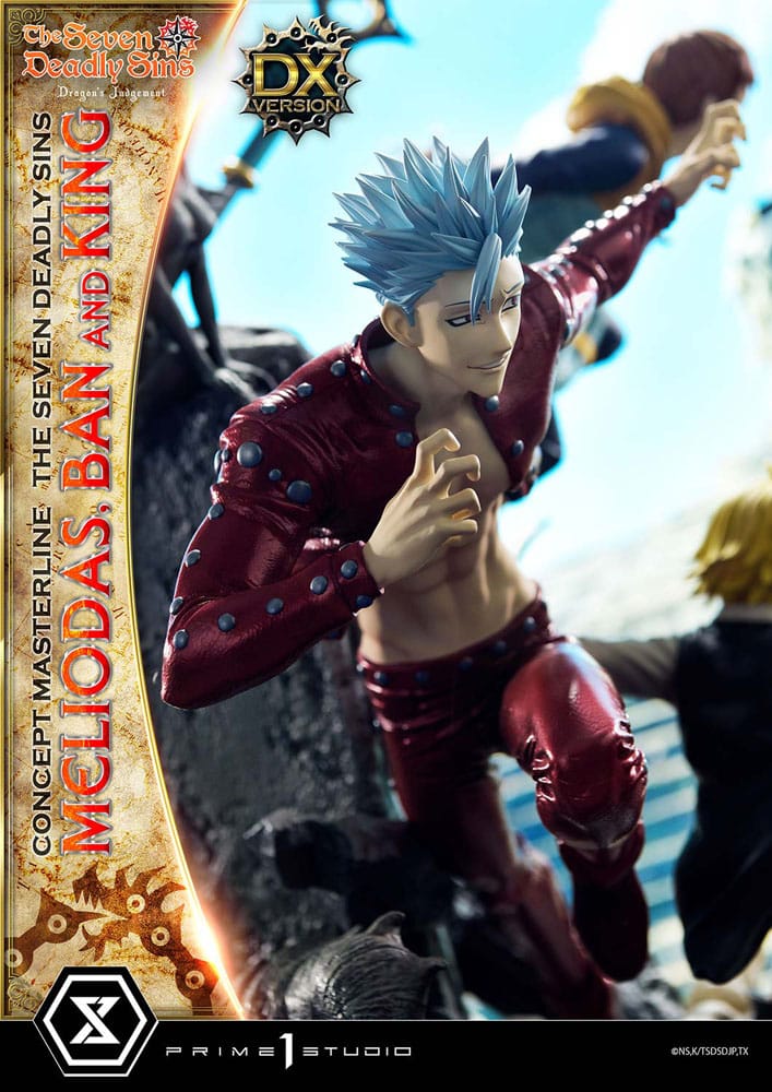 Seven Deadly Sins Concept Masterline Series statuette Meliodas, Ban and King Deluxe Bonus Version 55 cm