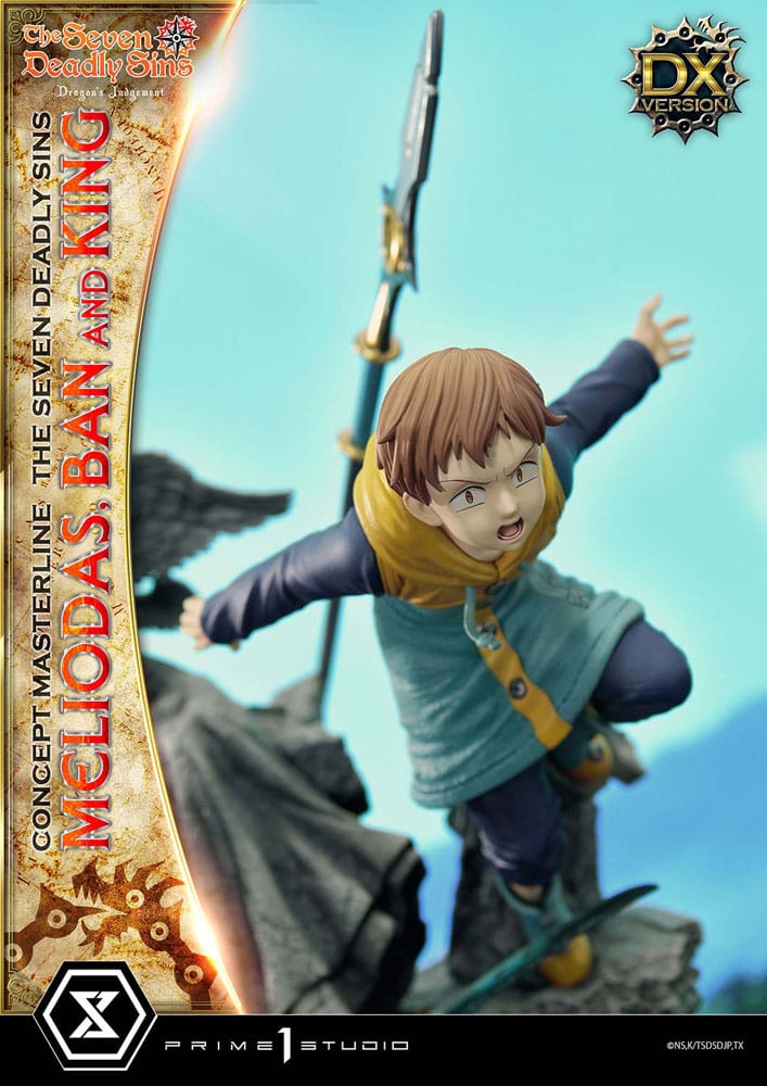 Seven Deadly Sins Concept Masterline Series statuette Meliodas, Ban and King Deluxe Bonus Version 55 cm