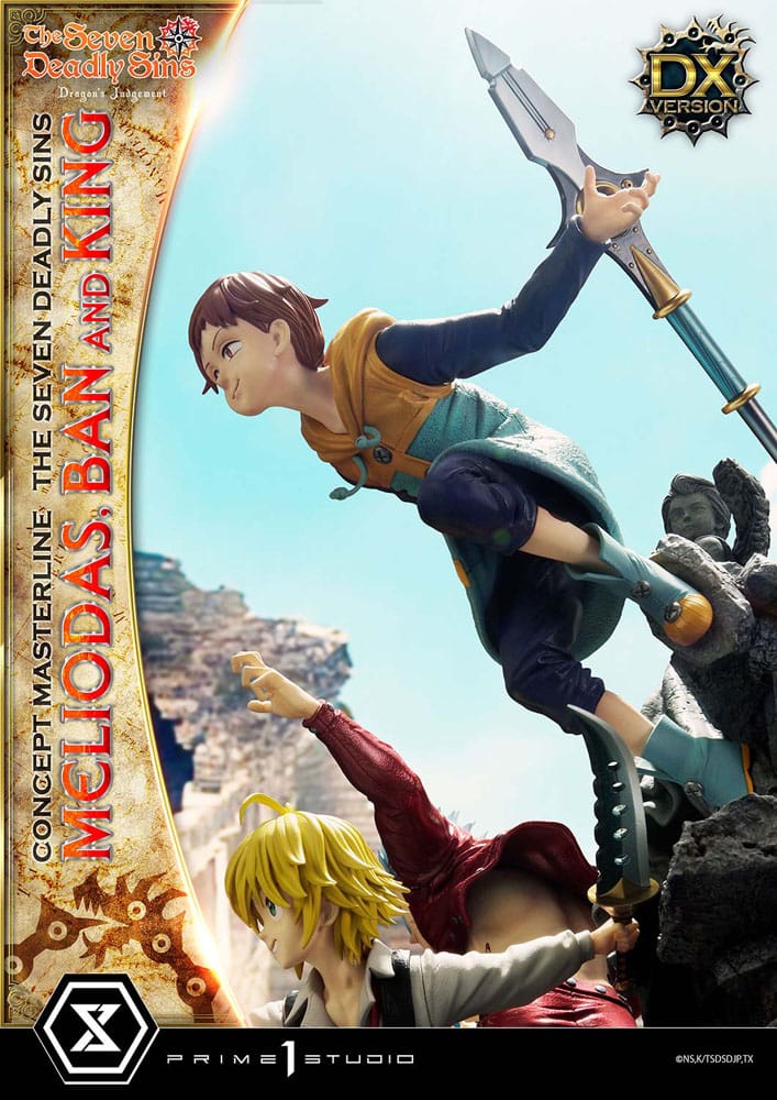 Seven Deadly Sins Concept Masterline Series statuette Meliodas, Ban and King Deluxe Bonus Version 55 cm
