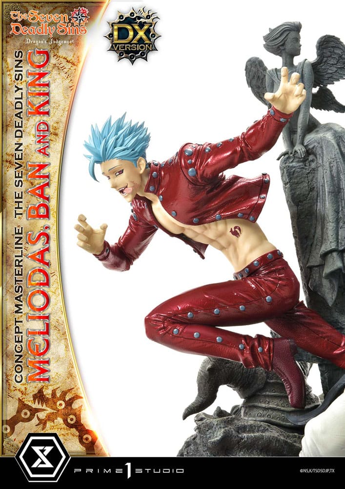 Seven Deadly Sins Concept Masterline Series statuette Meliodas, Ban and King Deluxe Bonus Version 55 cm