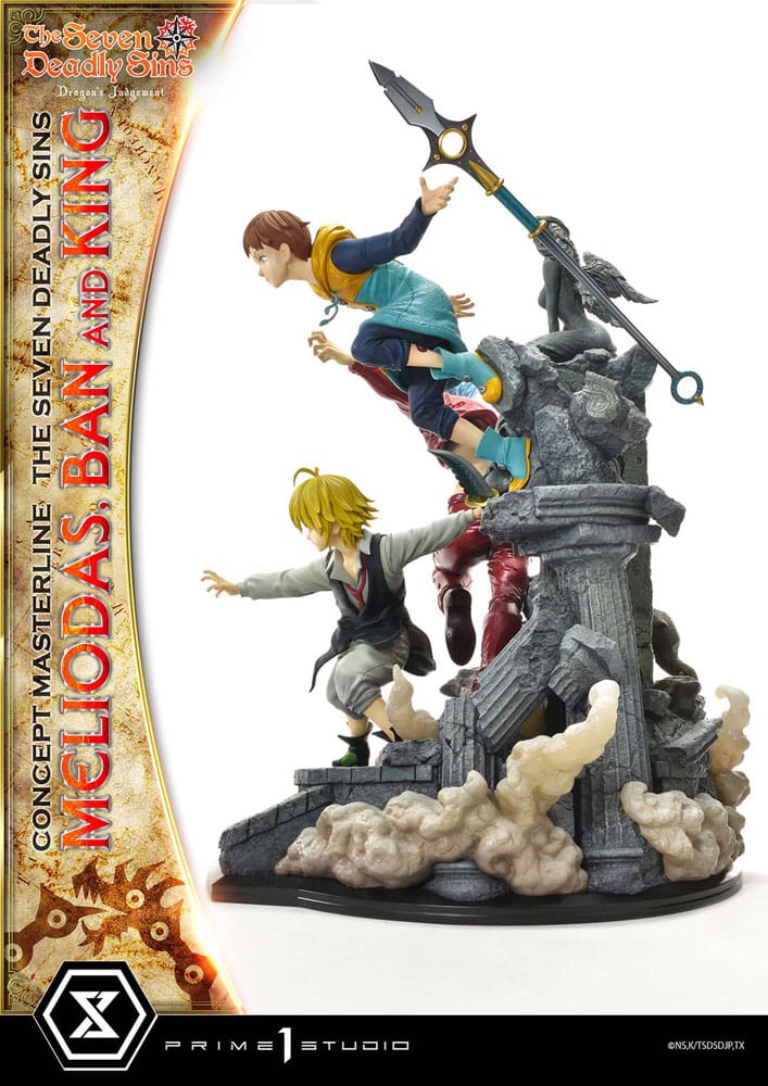 Seven Deadly Sins Concept Masterline Series statuette Meliodas, Ban and King Deluxe Bonus Version 55 cm
