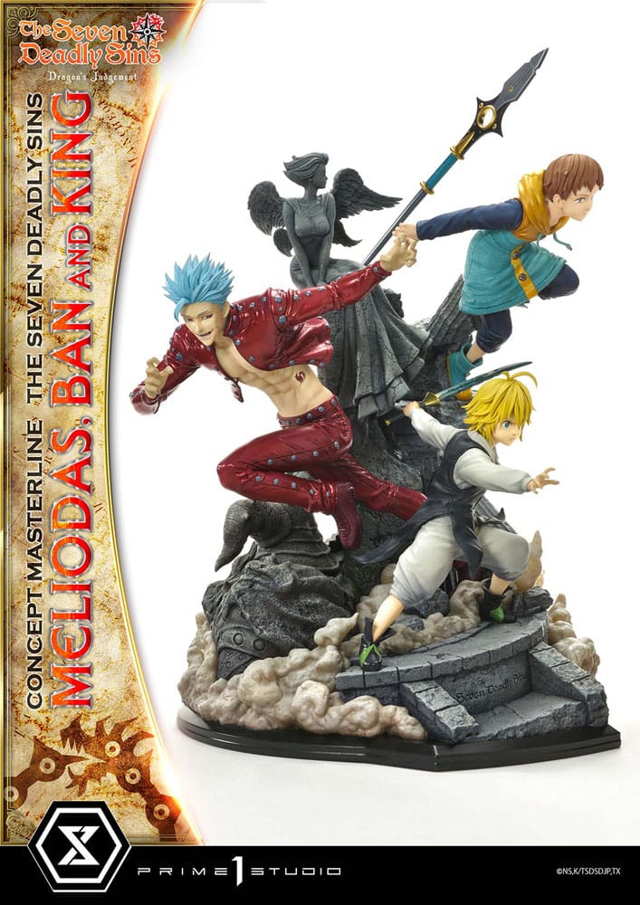 Seven Deadly Sins Concept Masterline Series statuette Meliodas, Ban and King Deluxe Bonus Version 55 cm