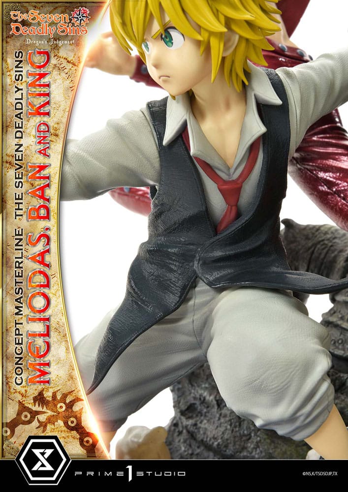 Seven Deadly Sins Concept Masterline Series statuette Meliodas, Ban and King Deluxe Bonus Version 55 cm