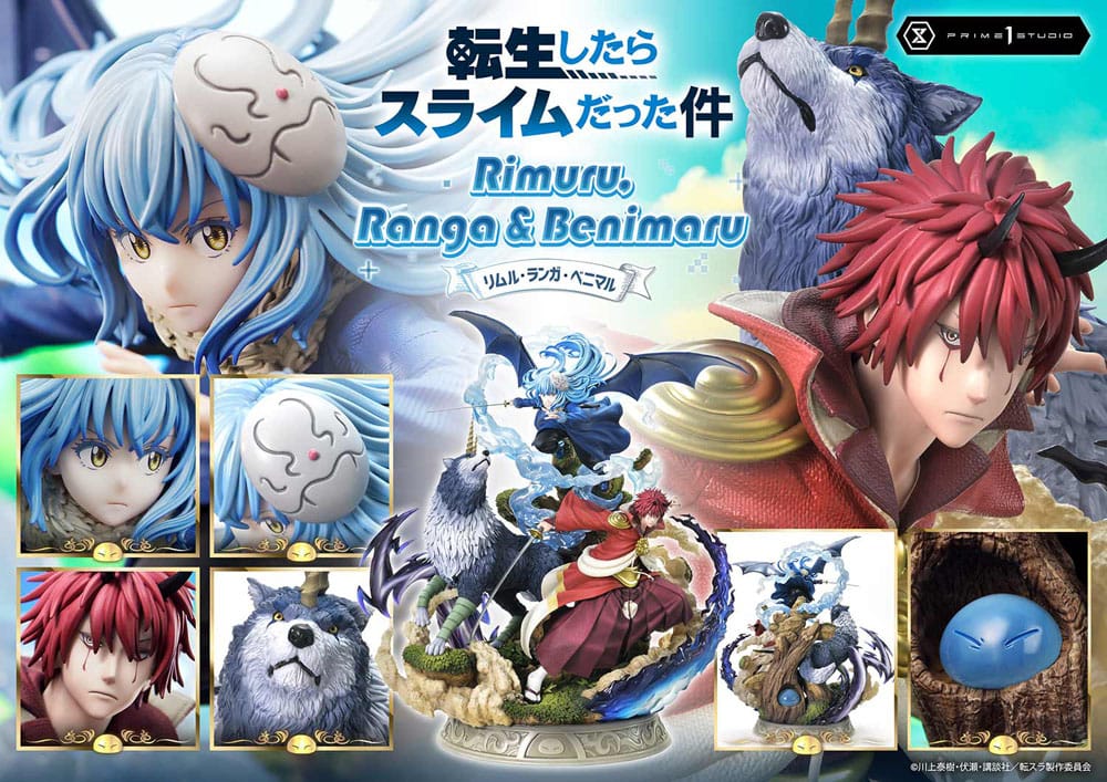 That Time I Got Reincarnated as a Slime Concept Masterline Series statuette 1/6 Rimuru, Ranga and Benimaru Deluxe Version 59 cm