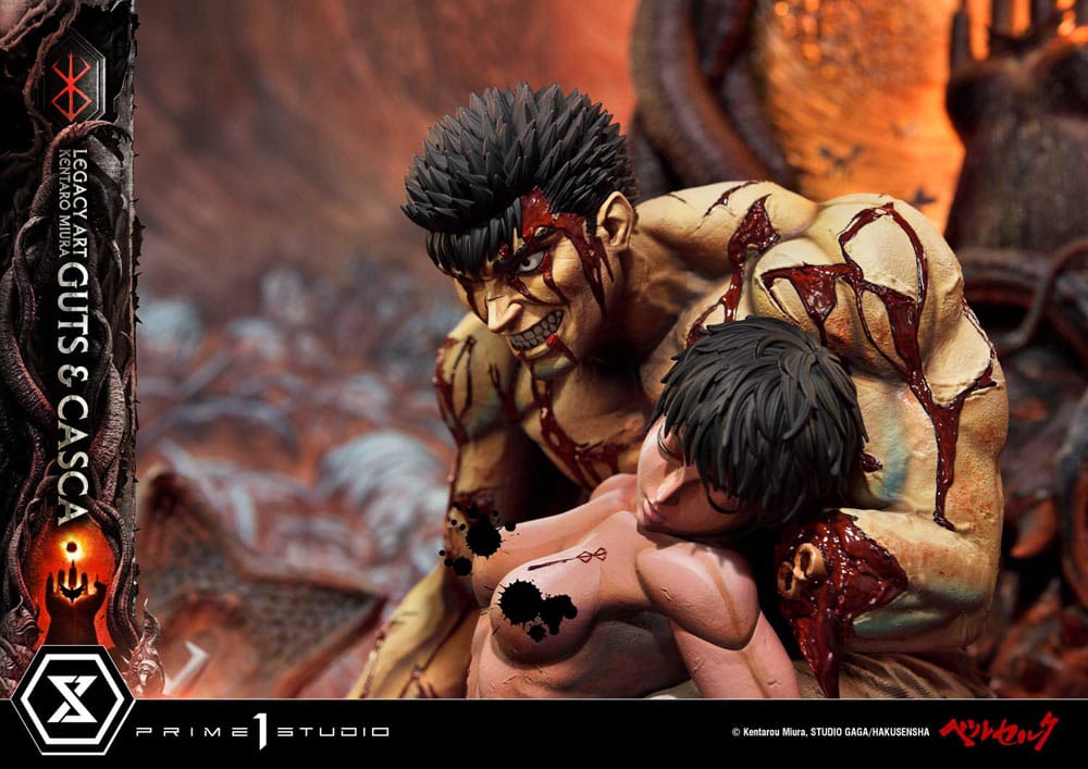 Berserk statuette Legacy Art Kentaro Miura 1/4 Guts & Casca 72 cm