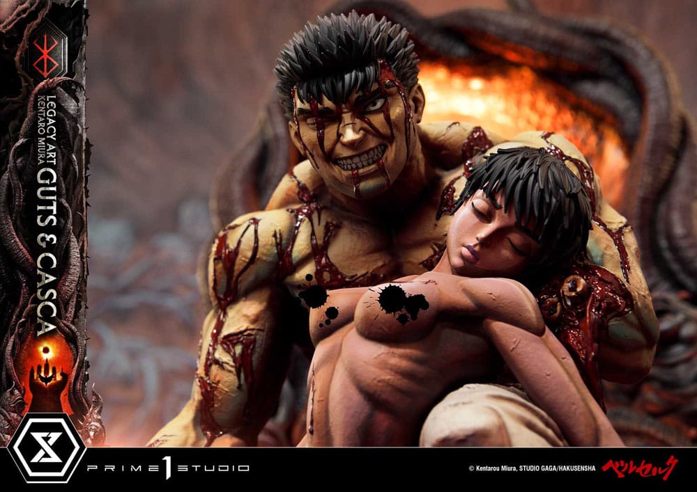 Berserk statuette Legacy Art Kentaro Miura 1/4 Guts & Casca 72 cm