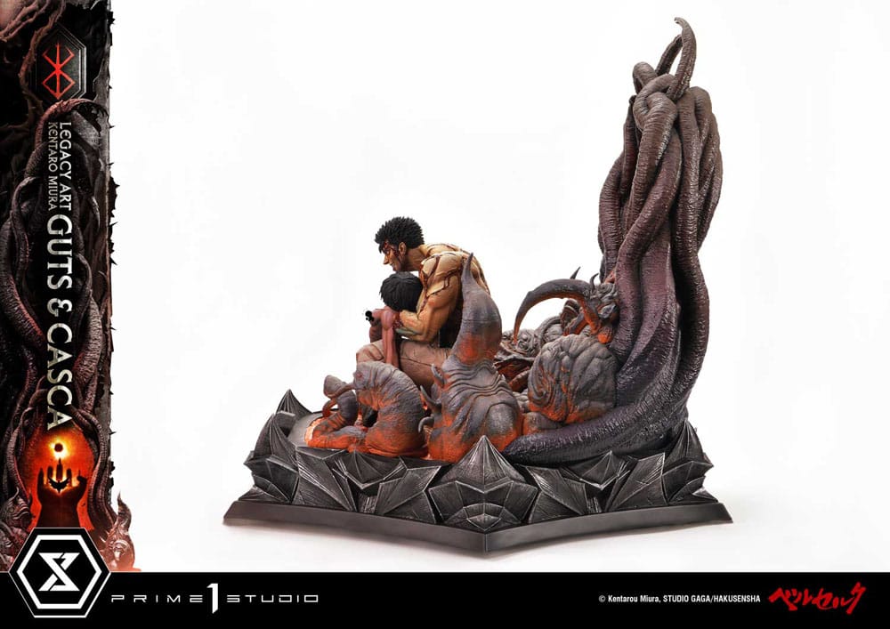 Berserk statuette Legacy Art Kentaro Miura 1/4 Guts & Casca Bonus Version 72 cm