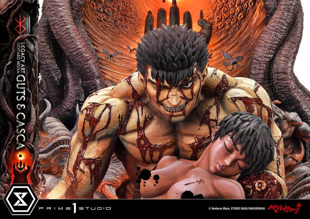 Berserk statuette Legacy Art Kentaro Miura 1/4 Guts & Casca Bonus Version 72 cm