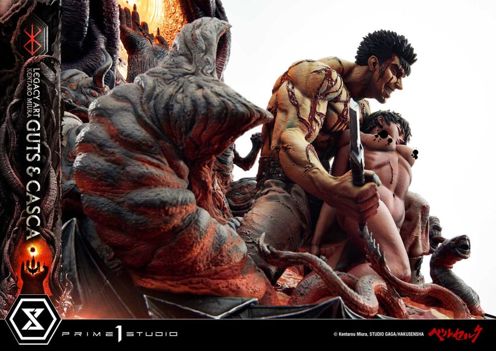 Berserk statuette Legacy Art Kentaro Miura 1/4 Guts & Casca Bonus Version 72 cm