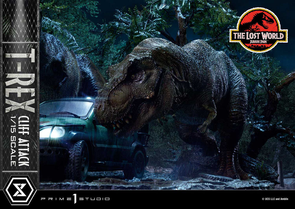 Jurassic World: The Lost World statuette 1/15 T-Rex Cliff Attack 53 cm
