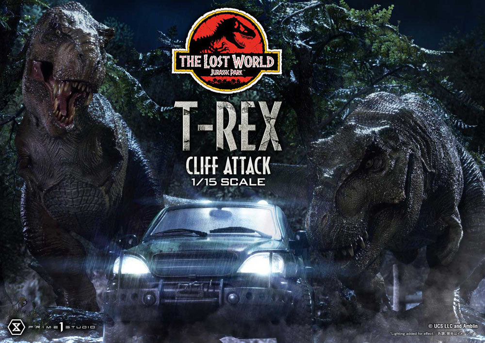 Jurassic World: The Lost World statuette 1/15 T-Rex Cliff Attack 53 cm