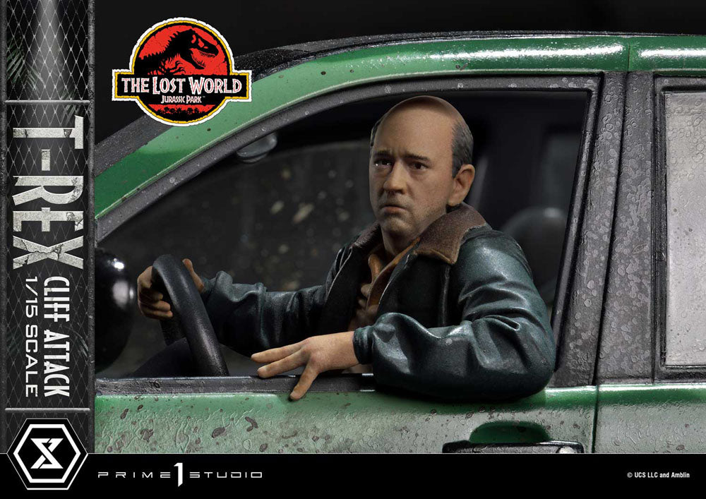 Jurassic World: The Lost World statuette 1/15 T-Rex Cliff Attack Bonus Version 53 cm