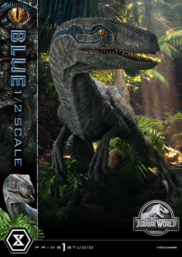 Jurassic World: Fallen Kingdom (Film) statuette Legacy Museum Collection 1/2 Blue 88 cm