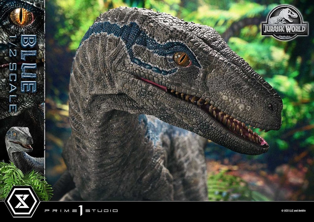 Jurassic World: Fallen Kingdom (Film) statuette Legacy Museum Collection 1/2 Blue 88 cm