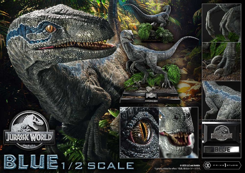 Jurassic World: Fallen Kingdom (Film) statuette Legacy Museum Collection 1/2 Blue 88 cm