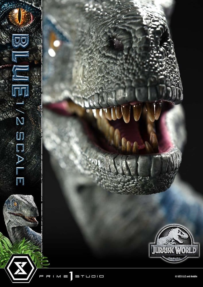 Jurassic World: Fallen Kingdom (Film) statuette Legacy Museum Collection 1/2 Blue 88 cm