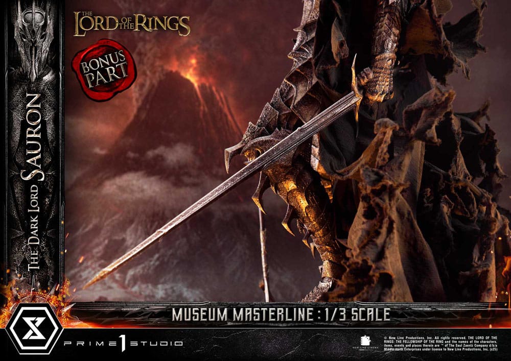 Le Seigneur des Anneaux statuette Museum Masterline Series 1/3 The Dark Lord Sauron Bonus Version 117 cm