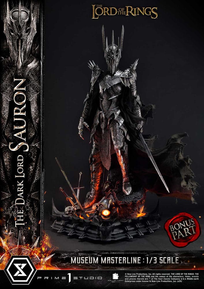 Le Seigneur des Anneaux statuette Museum Masterline Series 1/3 The Dark Lord Sauron Bonus Version 117 cm