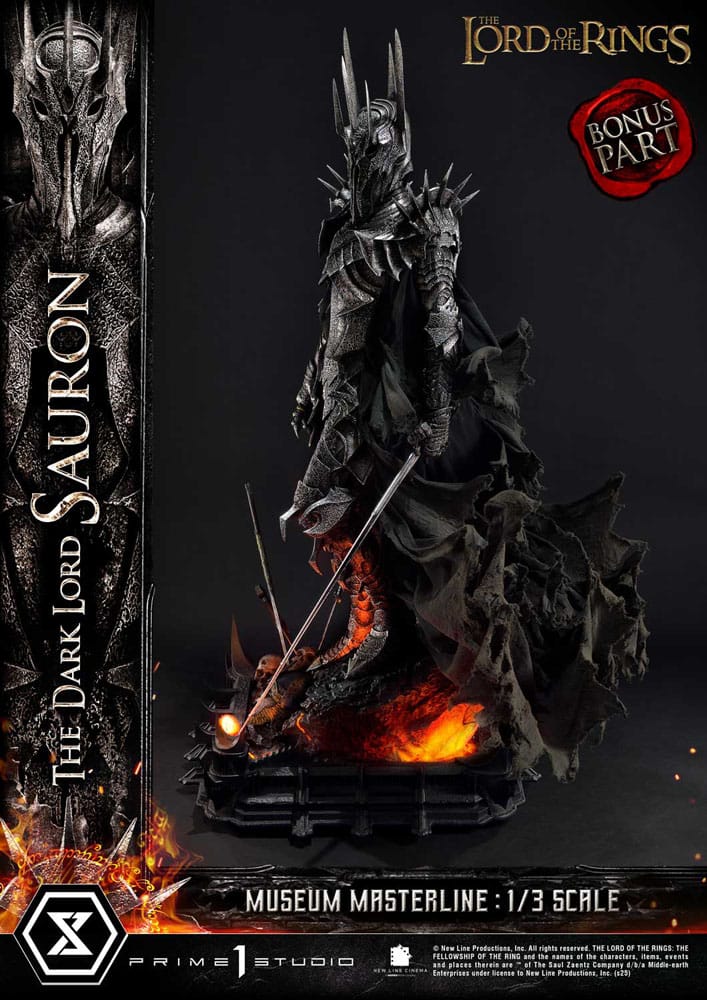Le Seigneur des Anneaux statuette Museum Masterline Series 1/3 The Dark Lord Sauron Bonus Version 117 cm