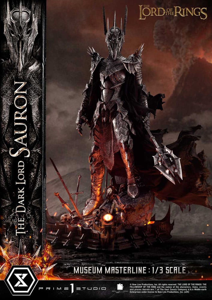Le Seigneur des Anneaux statuette Museum Masterline Series 1/3 The Dark Lord Sauron Bonus Version 117 cm