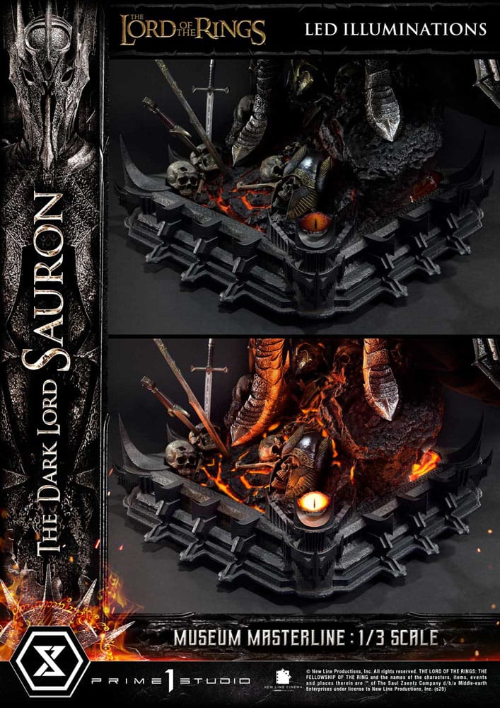Le Seigneur des Anneaux statuette Museum Masterline Series 1/3 The Dark Lord Sauron Bonus Version 117 cm