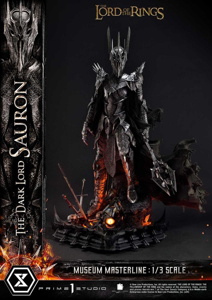 Le Seigneur des Anneaux statuette Museum Masterline Series 1/3 The Dark Lord Sauron Bonus Version 117 cm