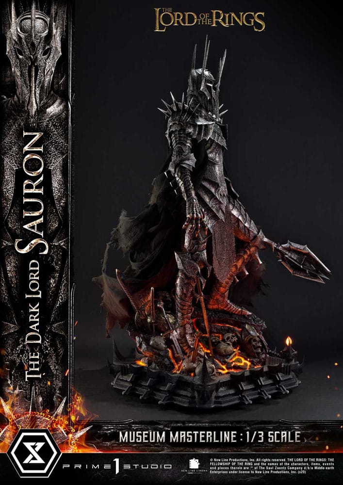 Le Seigneur des Anneaux statuette Museum Masterline Series 1/3 The Dark Lord Sauron Bonus Version 117 cm