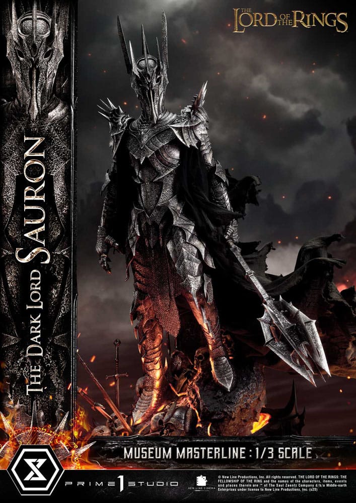 Le Seigneur des Anneaux statuette Museum Masterline Series 1/3 The Dark Lord Sauron Bonus Version 117 cm