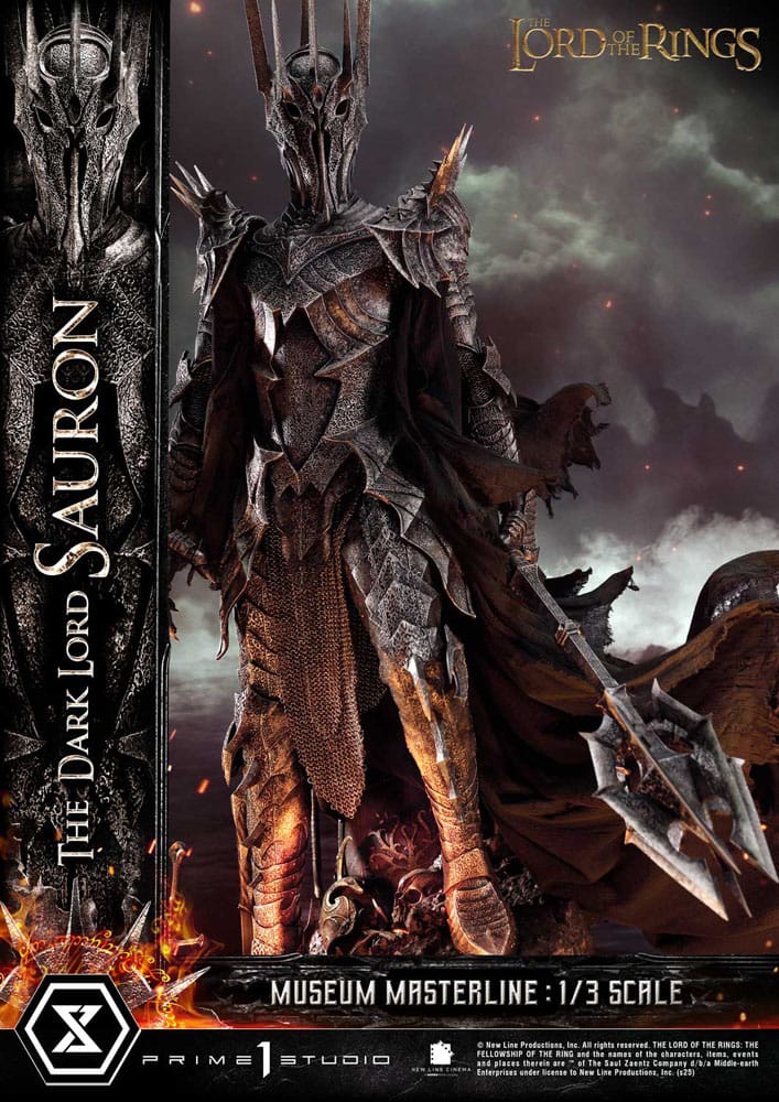 Le Seigneur des Anneaux statuette Museum Masterline Series 1/3 The Dark Lord Sauron Bonus Version 117 cm