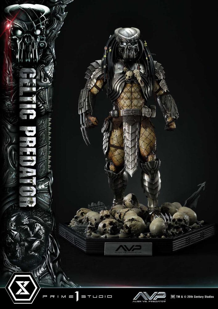 The Alien vs. Predator statuette Museum Masterline Series 1/3 Celtic Predator Bonus Ver. 95 cm