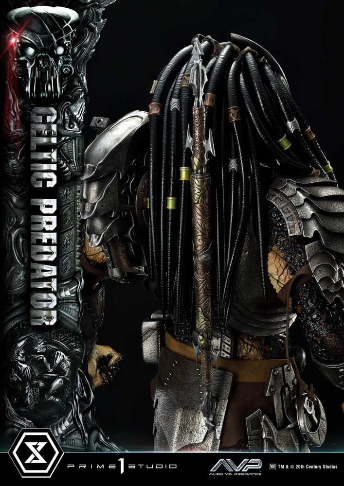 The Alien vs. Predator statuette Museum Masterline Series 1/3 Celtic Predator Bonus Ver. 95 cm